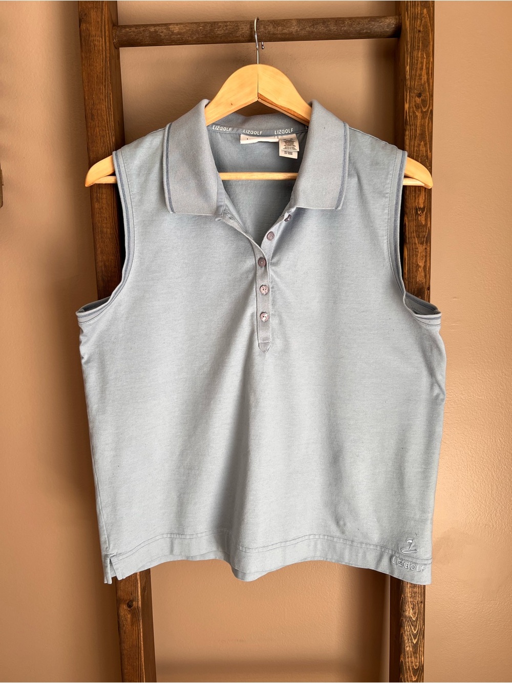 Liz Golf Polo Top — Light Blue